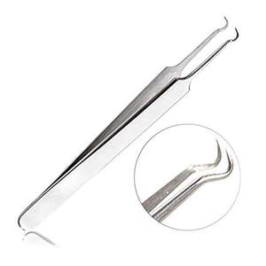 Blackhead Acne Removal Extractor Stainless Steel Curved Blackhead Tweezers - Product Image 6