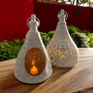 Farol decorativo de metal de lujo, portavelas, farol para decoración de mesa de boda en el hogar, farol de metal decorativo estilo rústico - Product Image 2
