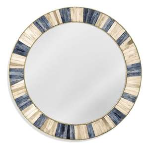 Artisan Made Bone Inlay Resin <b>Mirror</b> <b>Frame</b> Showcasing Precision Craft For Elegant Living Spaces - Product Image 1