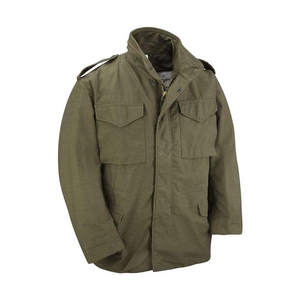 Green Uniform Tactical <b>Jacket</b> Plain Dyed Button <b>Winter</b> Warm OEM Service Polyester/Nylon - Product Image 3