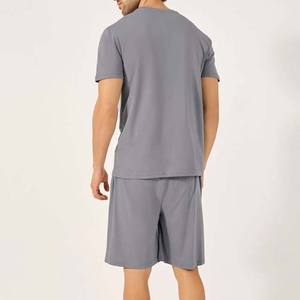 Ensemble tendance d'été pour hommes, t-shirt à manches courtes et short imprimé respirant pour l'été, matière coton polyester, toutes tailles - Product Image 2