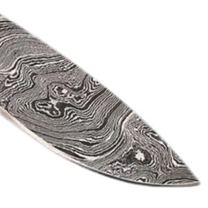 Couteau de chasse à lame fixe en acier Damas, pointe traînante, manche en bois, longueur totale 30 cm, pour le camping en extérieur et la préparation des gibiers - Product Image 6