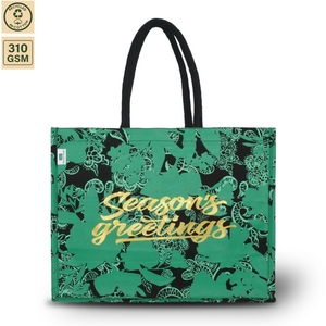 กระเป๋าผ้าแคนวาสเคลือบลามิเนต 310 GSM สำหรับใส่ของขวัญ ขนาด 42x34x19 ซม. รับทำโลโก้ตามสั่ง ขายส่ง OEM แบรนด์ส่วนตัว รุ่น SS21 - Product Image 2