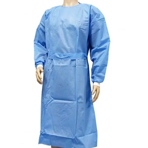 Batas Quirúrgicas Médicas Desechables con Tejido No Tejido Impermeable de PP y PE y Puño Elástico para Aislamiento Hospitalario - Product Image 4