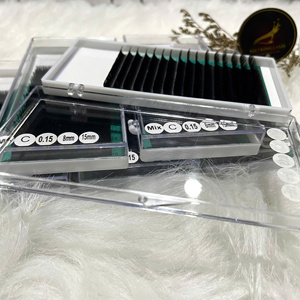 Extensions de cils OEM pour fabricants, volume complet, courbure CC, 8mm - 15mm, faites à la main, naturelles, douces, 0.03mm, cils en vrac, 1000 unités, fibre coréenne - Product Image 6