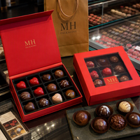 Boîtes à chocolat en carton magnétique de luxe en gros, impression UV personnalisée avec logo, encre à base de soja écologique, boîtes cadeaux pour bonbons
