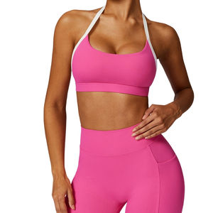 Soutien-gorge de sport personnalisé avec logo, qualité supérieure, respirant, confortable, extensible, sans couture, doux, durable, fitness - Product Image 3