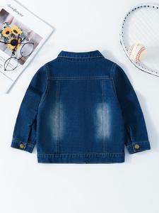Chaqueta Vaquera Básica para Niños y Niñas, Abrigos Clásicos de Mezclilla, Ropa Exterior Informal para Niños, Atuendo Juvenil de 1 a 6 Años - Product Image 4