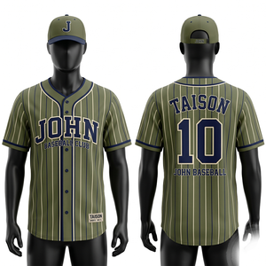 Maillot de baseball en maille polyester premium 180 GSM, orange et noir à rayures fines, personnalisable avec sublimation et twill. - Product Image 3