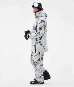 Veste de ski d'hiver pour homme, imperméable, respirante, coupe-vent, isolante thermiquement, en spandex/polyester, style vintage, pour sports de neige en plein air - Product Image 6