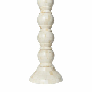 FAIZA CRAFT Modern Round Bone Inlay <b>Table</b> <b>Lamp</b> with LED Light Source for Home & Hotel Bedroom Decor - Product Image 5