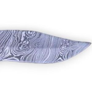 Couteaux de chasse classiques faits à la main en acier Damas avec lame fixe courbée et manche en bois brun naturel pour le camping en plein air et le travail du gibier - Product Image 4