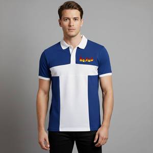 <b>Men's</b> Solid <b>Short</b> <b>Sleeve</b> for <b>Shirt</b> Regular Fit Casual Breathable Front Logo Cotton Blend Blue <b>White</b> Design - Product Image 4