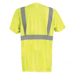 Camisetas de seguridad de alta visibilidad para hombres, de manga corta, con rayas reflectantes, para trabajo, para trabajadores. - Product Image 2