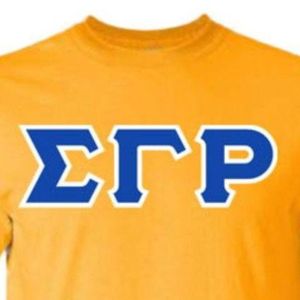 Camiseta con letras Sigma Gamma Rho para mujer, camiseta gráfica de algodón de manga corta con cuello redondo, ropa informal de hermandad, top de moda personalizado - Product Image 4