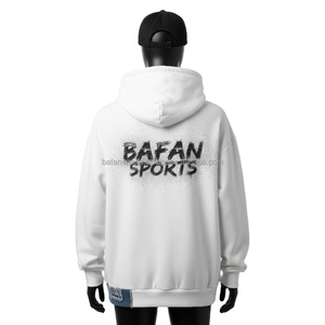 <b>Women</b> Oversized <b>Hoodie</b> 330 GSM Cotton Fleece Warm Fabric <b>White</b> with Denim Pocket Custom Logo Screen Print <b>Women</b> basics <b>Hoodies</b> - Product Image 2