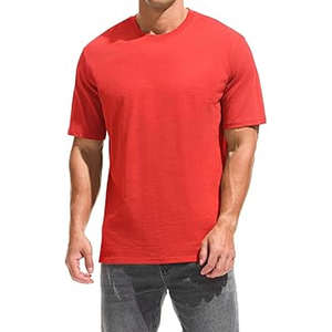 Camiseta Personalizable Unisex de Manga Corta, Roja, de Felpa Francesa, Corte Holgado, Secado Rápido, Transpirable, de Alta Calidad, Algodón y Bambú, Cuello en V - Product Image 2