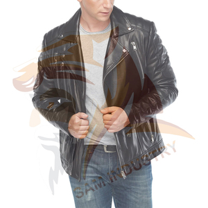 New Style Solid Color Custom Design <b>Leather</b> <b>Jackets</b> For Men Casual Wear <b>Winter</b> <b>Leather</b> <b>Jackets</b> For Adults Men - Product Image 5