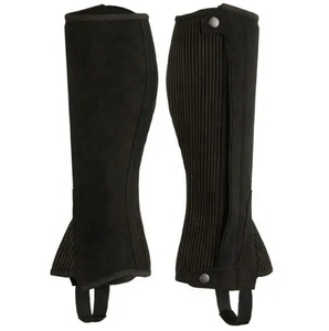 2026 Best Selling Leather Horse Riding <b>Half</b> <b>Chaps</b> Western Style Amara Equestrian <b>Half</b> <b>Chaps</b> Custom Logo - Product Image 1