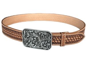 Handmade Cowboy <b>Belt</b> for Men <b>Western</b> Style Embossed Genuine Leather with Removable Tooled for Buckle - Product Image 3