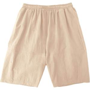 2025 <b>Men's</b> Light Khaki Linen <b>Shorts</b> Casual Elastic Waist Drawstring Golf/Yoga <b>Shorts</b> <b>Pockets</b> XXS/XS for Summer Beach - Product Image 2