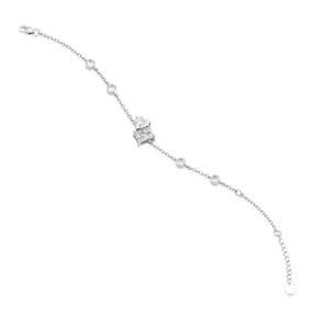 REYES Gran Oferta, Pulsera de Oro Blanco de 14K con Diamantes Cultivados en Laboratorio de Corte Trillón de 7MM, Regalo de Boda Clásico, Joyería Fina para Mujer - Product Image 3