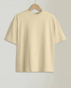 Camiseta Oversize para Hombre Más Vendida, de Algodón Grueso, Tacto Suave, Hombros Caídos, Estilo Hip Hop Urbano, Venta al por Mayor - Product Image 4