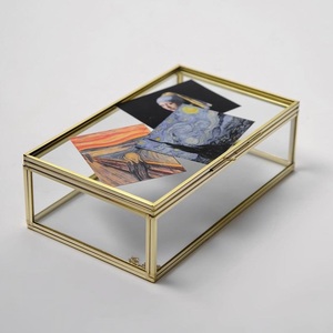 Modern Black Metal Frame <b>Glass</b> <b>Jewelry</b> <b>Box</b> Organizer Case Customizable Elegant Home Decorative <b>Glass</b> Storage <b>Box</b> - Product Image 3