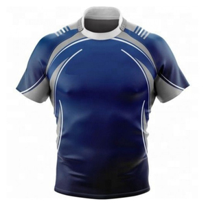 Camiseta de Rugby Sublimada Personalizada, Uniforme de Equipo de Poliéster Transpirable de Alto Rendimiento, Camisetas de Rugby Deportivas OEM - Product Image 3