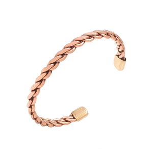 Handcrafted Pure Copper Cuff <b>Bracelet</b> for <b>Men</b> and Women Adjustable Twisted Wire Open Bangle Minimalist Metal Jewelry Wholesale - Product Image 1