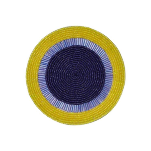 Classic Beaded Glass Cocktail Coasters Artisan Craft <b>Table</b> <b>Protection</b> Mats & Pads for Dining <b>Table</b> Art - Product Image 3