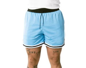 Custom Eco-Friendly Solid Front <b>Mens</b> Mesh Shorts Polyester Summer Fitness Mid Waist Breathable Quick Dry Plus Size - Product Image 1