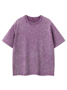 Camiseta de hombre de talla grande con lavado ácido, estilo vintage, algodón grueso, oversize, de moda, ligera, recién llegada, precio al por mayor - Product Image 3