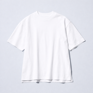 T-shirt décontracté pour femme à col rond et manches courtes en jersey de coton écologique respirant, coupe décontractée avec fentes latérales et ourlet asymétrique - Product Image 6