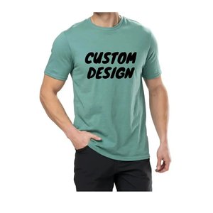 Camiseta de Hombre, Corte Regular, Cuello Redondo, 100% Algodón, con Logotipo Frontal Impreso en Serigrafía, Color Dorado, OEM - Product Image 1