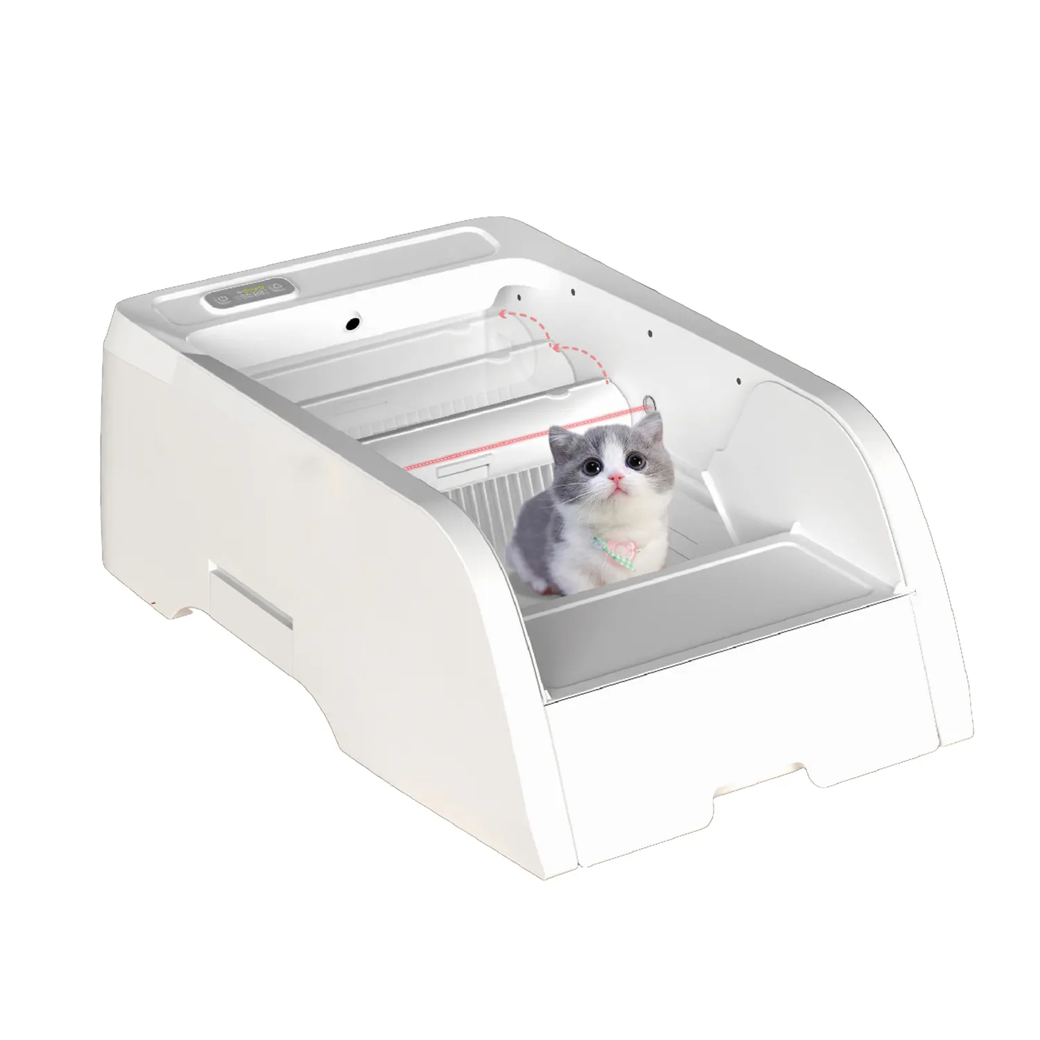 New design opened tuya wifi control plastic cat cleaning products automatic cat toilet smart cat litter box