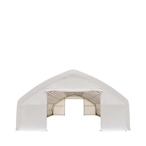 Garage Prefabbricato e Riparo per Veicoli 30FT X 70FT TMG ST3070V con Pareti Diritte e Tetto a Falda, Copertura in PVC Resistente da 17 oz e Porte di Accesso - Product Image 2