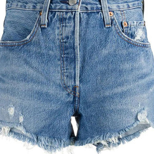 Shorts de Mezclilla para Mujer, Estilo Boyfriend, Lavado Vintage, Largura hasta la Rodilla, Personalizados OEM, Shorts Bermuda para Dama al por Mayor - Product Image 5