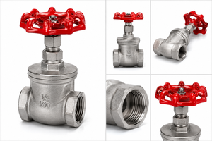 Vanne à opercule en acier au carbone, raccord femelle à souder, vanne d'arrêt manuelle CF8M 1 1/2 pouce pour systèmes d'eau - Product Image 4