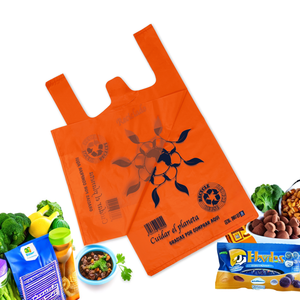 Bolsa para camisetas Bolsa de compras Bolsas de transporte reciclables duraderas en supermercados Precio al por mayor personalizado Fábrica de Vietnam - Product Image 4