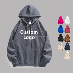 Herren Heavyweight Cotton Hoodie mit Fuzzy besticktem <span class=keywords><strong>Cowl</strong></span> Neck Active Wear Pullover bedrucktes Muster - Product Image 1