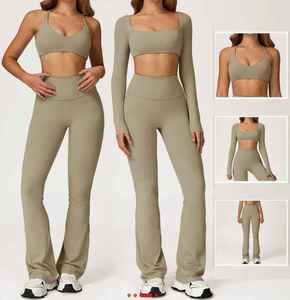Conjunto de Compresión de Alto Rendimiento para Mujer, Bra Deportivo Sin Costuras, Leggings de Cintura Alta, Fabricante de Ropa Deportiva Personalizada - Product Image 4