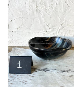 Bol à salade en corne de buffle fait à la main, bol de service en corne naturelle - Product Image 4