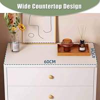 Meuble de rangement multi-espaces en bois, style minimaliste moderne, avec coiffeuse extra-large et unité de tiroirs, pour chambre à coucher, mobilier de maison