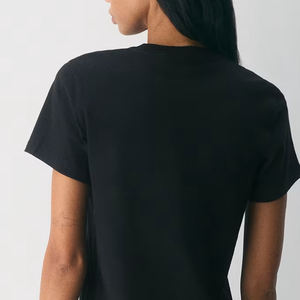 Service OEM : Conception de t-shirts pour femmes à prix abordable, manches courtes, style décontracté pour l'été, col rond, avec personnalisation du logo. - Product Image 5