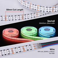 Bande lumineuse led Double brut smd 3838, rouge, bleu, vert, rvb, silicone, étanche IP67