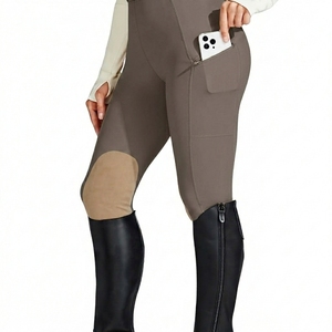 Breathable Equestrian Riding Leggings Stretch Training Pants sillicon printing custom - Product Image 1