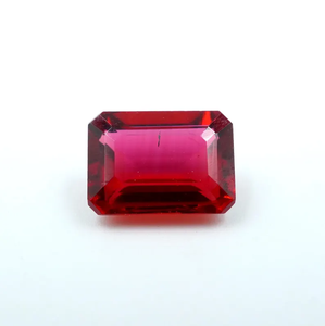 พลอยมรกตที่ปลูกในห้องปฏิบัติการสีแดง: หินเหลี่ยมเพชรพลอยตัดจากมรกต1.65 CT - Product Image 6