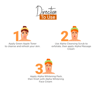 Kit Facial Blanqueador Alpha Más Vendido para una Piel Radiante y Clara, Solución Completa para Aclarar la Piel, Precio de Exportación - Product Image 3
