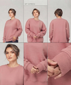 Sudadera de Manga Larga para Mujer, Talla Grande, Ropa Casual, Sudadera Gruesa de Algodón de 450 GSM para Invierno - Product Image 4